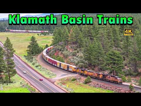 Scenic Klamath Basin Trains: Mountains, Lakes & more (4K) | June 2025