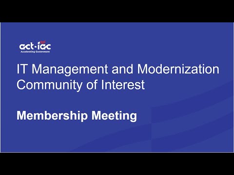 ACT-IAC IT Management and Modernization COI December 2025 with Cyber panel