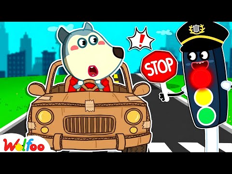 Wolfoo Learns Traffic Rules - Cardboard Cars Challenge | Safety Rules | Wolfoo Channel |Kids Cartoon