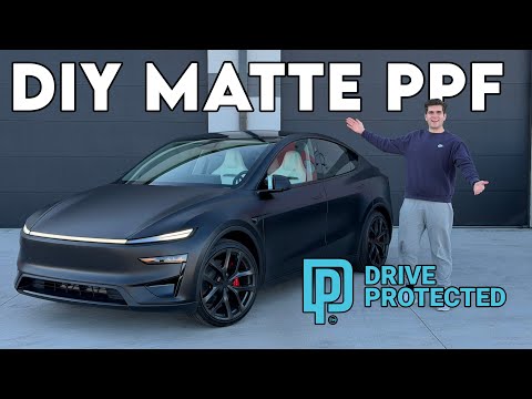 Wrapping My New Model Y Performance in Matte Paint Protection!