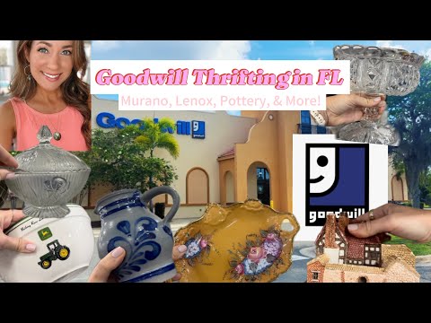 Goodwill Thrifting in Florida || Amazing Packed Store: Murano, Lenox, Pottery & More!