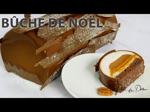 The Yule log (Chocolate / Vanilla / Pecan / Caramel)