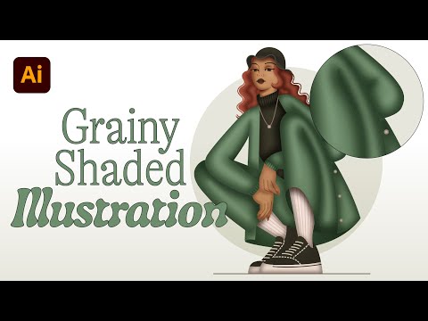 Grainy Shading Effect in Adobe Illustrator! 🎨 #illustrator #digitalart #illustration