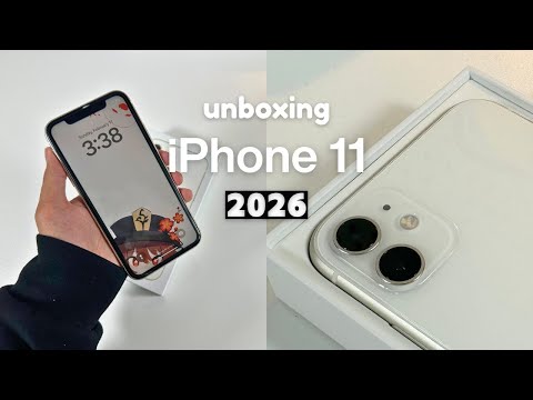 iPhone 11 Unboxing in 2024 (white) 128gb 📦 aesthetic setup & accessories plus camera test