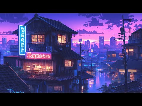 Lofi Hip Hop Beats 🦄 Nostalgic Retro Vibes & 1980s & 90s Japanese Town Ambience 🌆 Lofi Rain Playlist
