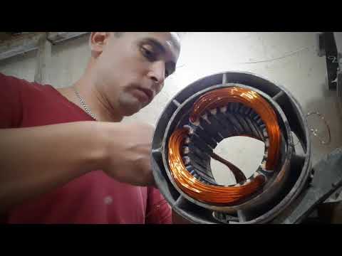 Намотка бифилярной катушки для пусковой обмотки 1 -  но фазного двигателя