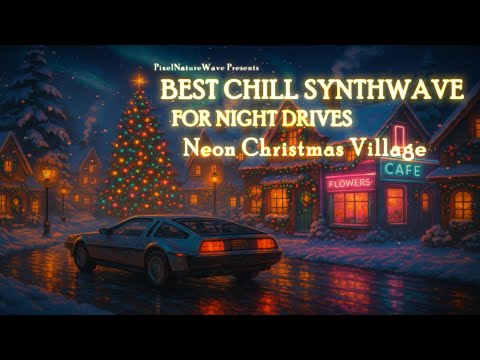 Best Chill Synthwave for Night Drives | 2025 Neon Christmas Village
