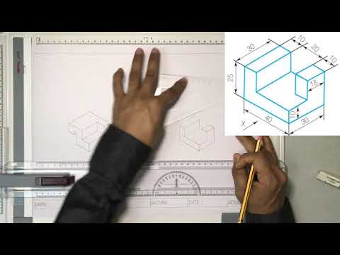Isomeric Drawing Using T-Square & Set Square - Part 2