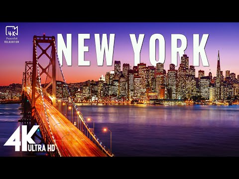 New York 4K Video UHD - Relaxing Piano Music, Beautiful Nature Scenic | Stress Relief,Anxiety Relief