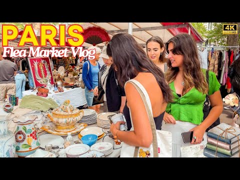 Paris, France 🇫🇷  Flea Market Vlog July 2024, Paris Walk 4K