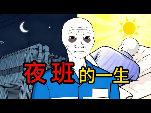 夜班的一生 | 天天熬夜，20岁看起来像30岁 | 白天属于世界，夜晚属于他 | #wojak | #现实 |#搞笑 | #夜班 | #赚钱 #nightshift #工作
