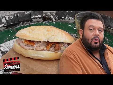 We go behind the scenes of Adam Richman Eats Italy and take a look at the porchetta sandwich