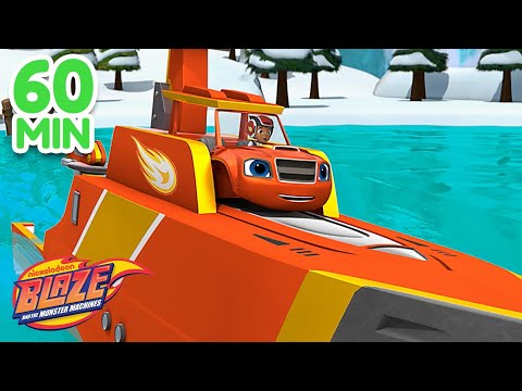 Blaze Water Rescues & Adventures! w/ AJ  🌊 | 1 Hour Compilation | Blaze and the Monster Machines