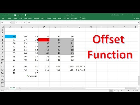 Offset Function With Sum & Average Formulas | Excel