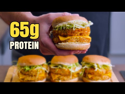 High Protein Double Crispy Chicken Burger (No Deep Frying!)