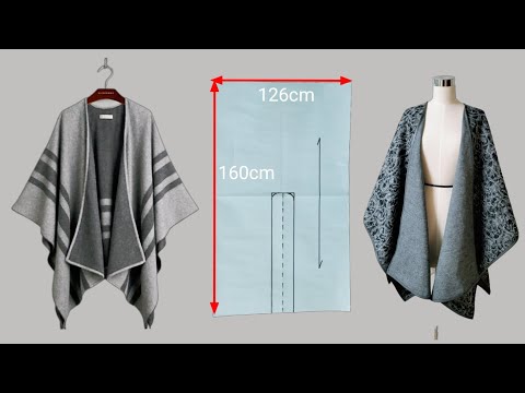 초 간단 숄 코트 만들기 / How to make a super simple shawl coat