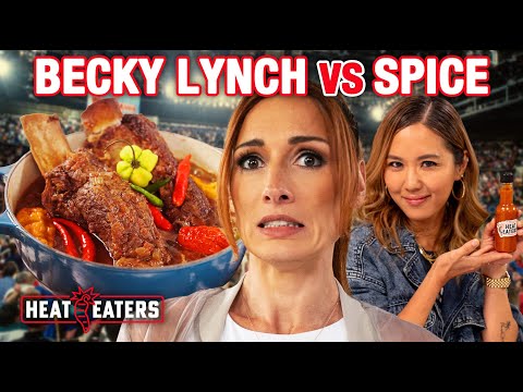 Becky Lynch Eats the Spiciest Meal of Her Life | Heat Eaters