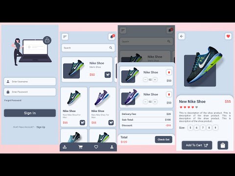 Nike Shoe App UI Design In Flutter - E-Commerce Shopping Store App UI