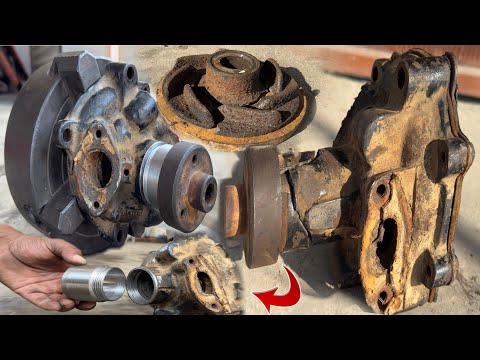 How To Repair A Broken Water Pump In A Tractor Engine And See How