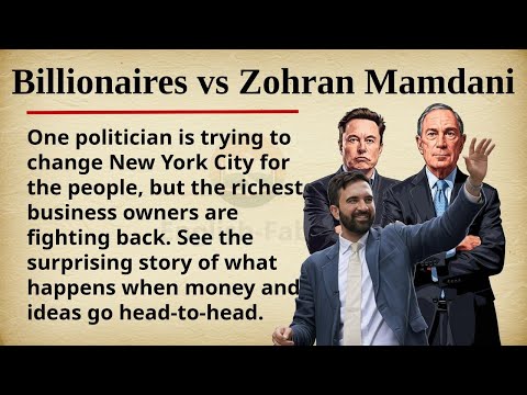 Billionaires vs Zohran Mamdani || 💰🗳️ Learn English Through Story Level 2 || Graded Reader 🎧