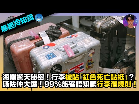 【爆趣冷知識】海關驚天秘密｜行李被貼「紅色死亡貼紙」？｜撕咗仲大鑊｜99%旅客唔知嘅行李潛規則｜娛樂爆爆爆