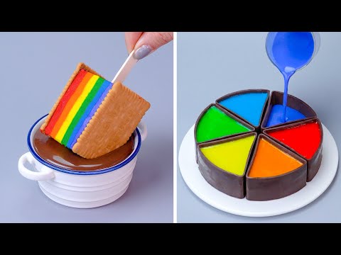 Dekorasi Gila Kue dengan Makanan Jelly vs Coklat 🌈 Visually Appealing Desserts for All Ages