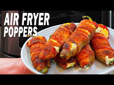 Easy Bacon Wrapped Jalapeno Poppers Made In The Air Fryer