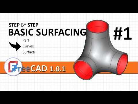 FreeCAD 1.0.1: Basic surfacing | Discretize, Segment surface, Blend Surface & Fill boundaries tools