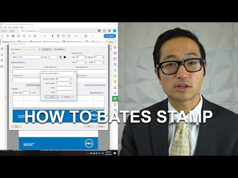 How to Bates Stamp - Adobe Acrobat DC
