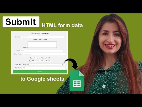 Google Sheets | Data Entry using HTML Form