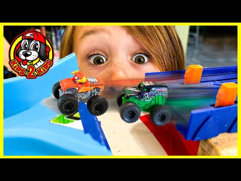 OUR 16 FAVORITE MONSTER TRUCKS - MONSTER JAM MINIS - LONGEST DOWNHILL RACE With 4 EPIC JUMPS!