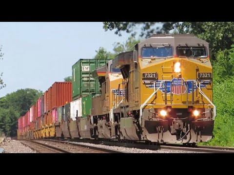 2 HOURS of Massive Freight Trains Along Union Pacific's Jefferson City Sub in Eastern Missouri