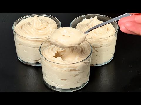 Banana mousse dessert in 5 minutes! The best Italian dessert I've ever eaten!