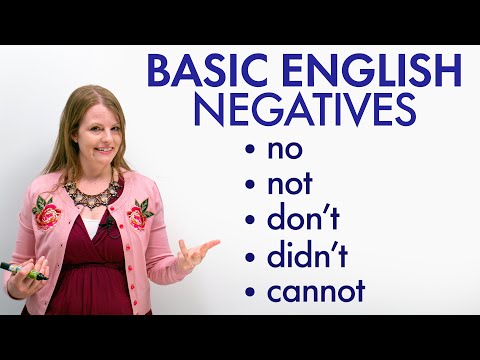 Negative Words in English: No, Not, Don’t, Didn’t