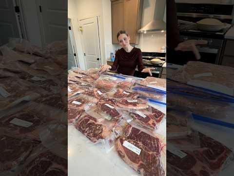 The LARGEST Monthly Bulk Freezer Meat Meal Prep #mealprep
