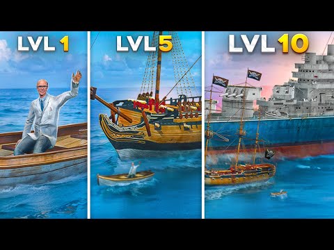 100 Players vs. 10 Stages of Ships in Garry's Mod