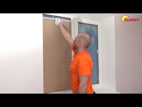 Замер и установка шторы плиссе "Plisse Vegas" в штапик