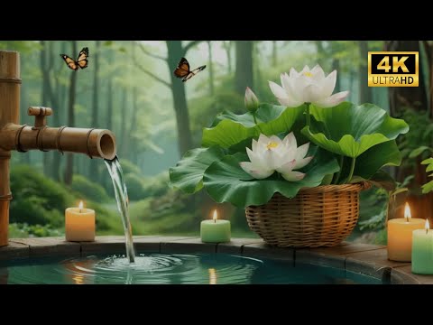 Bamboo Water Atmosphere with Slow Piano for Stress Relief