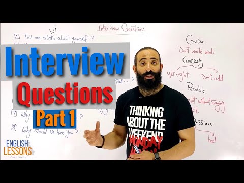 اهم اسئلة الانترفيو باللغة الانجليزية واجابتها : الاجابة علي اهم اسئلة Interview Questions part 1