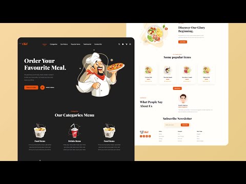 Complete Website with HTML CSS & JS | How to Create A Awesome Website for a Restaurant