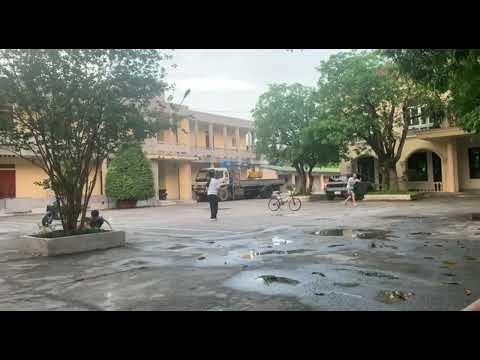 School's out, the schoolyard is filled with laughter.