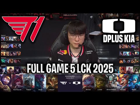 T1 BEST GAME EVER! - T1 vs DK GAME 5 LCK 2025 SUMMER PLAYOFFS | T1 vs DPLUS KIA G5 LCK 2025