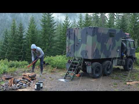 Camping In The Rain With Camper Truck At The End Of A Rainbow (Remastered Edition)