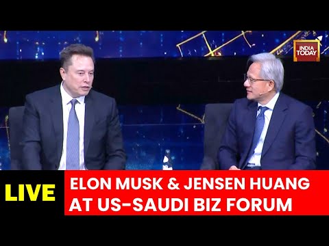 Elon Musk and Jensen Huang Make BIG Announcements at US-Saudi Business Forum Event | LIVE
