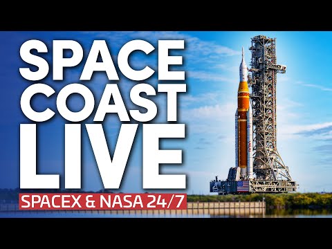 Space Coast Live: 24/7 Views of NASA, SpaceX Falcon 9 Operations, and Starship Pad Construction
