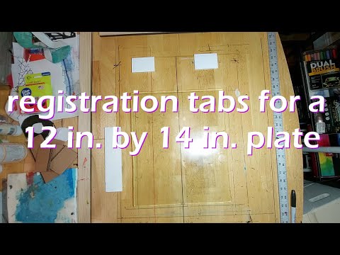 registration tabs for a 12 in. x 14 in. plate