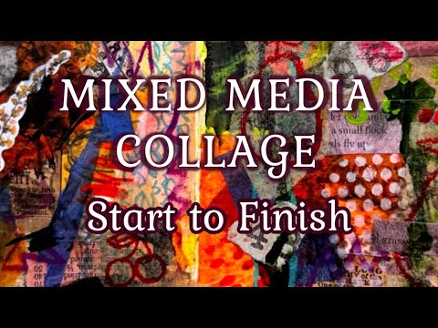 Mini Sketchbook Mixed Media Art Creative Process START to FINISH! #artjournal #collage #mixedmedia