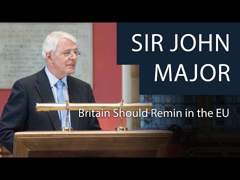 Sir John Major | Why Britain Should Remain in the EU | Oxford Union