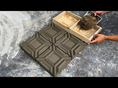 I Design and Mold The Anti-Slip Floor Tiles With Beautiful Textures Of Cement and Pallets