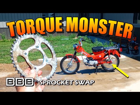 I Put a Larger Sprocket on My Honda Trail 90 - MASSIVE HILL CLIMBING POWER!